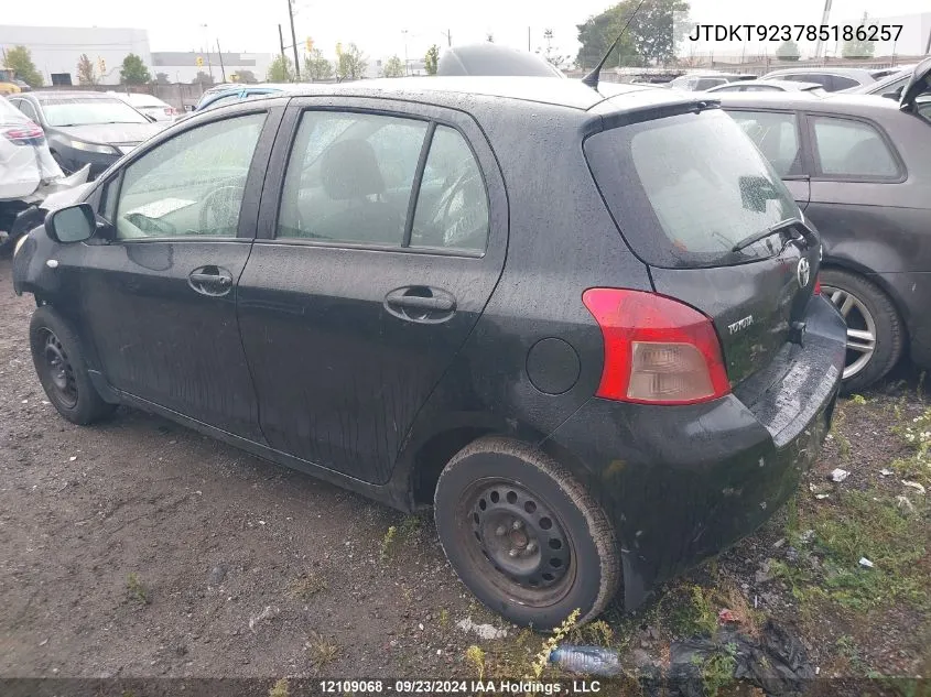 JTDKT923785186257 2008 Toyota Yaris Rs