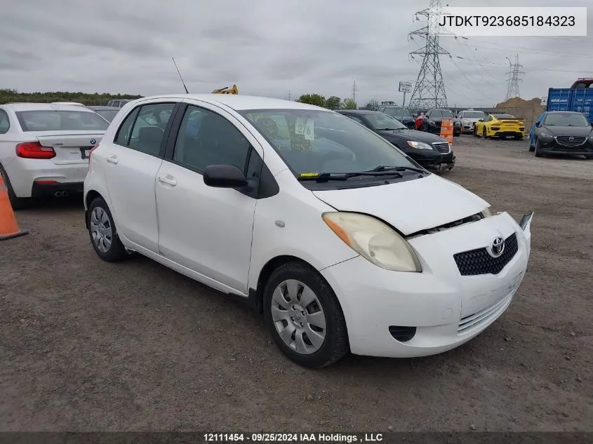 JTDKT923685184323 2008 Toyota Yaris