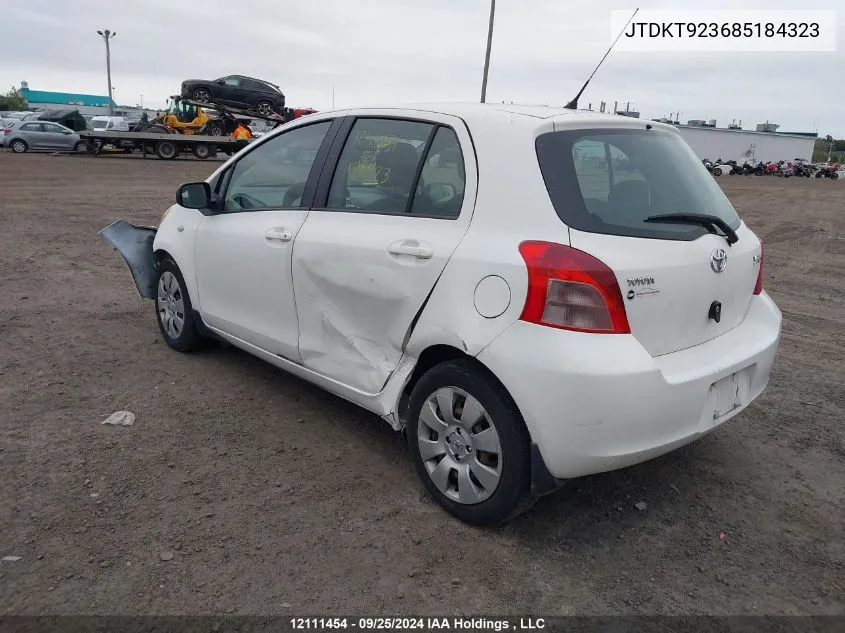 JTDKT923685184323 2008 Toyota Yaris