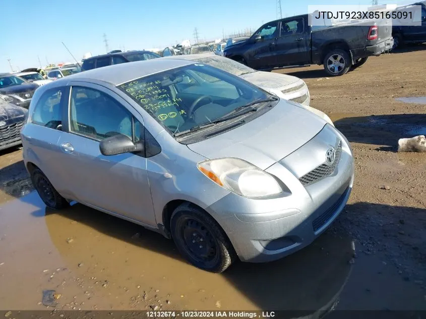 2008 Toyota Yaris VIN: JTDJT923X85165091 Lot: 12132674