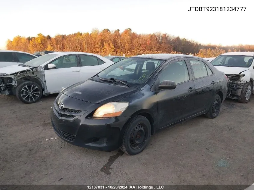 2008 Toyota Yaris VIN: JTDBT923181234777 Lot: 12137031