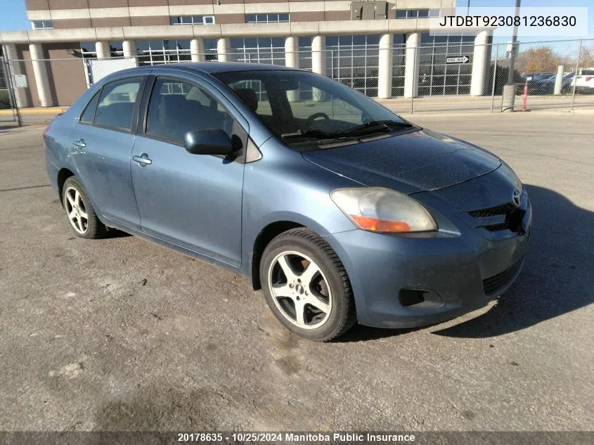 JTDBT923081236830 2008 Toyota Yaris