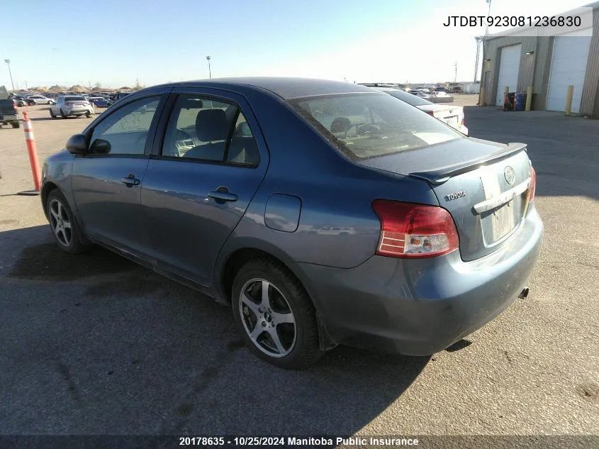 JTDBT923081236830 2008 Toyota Yaris