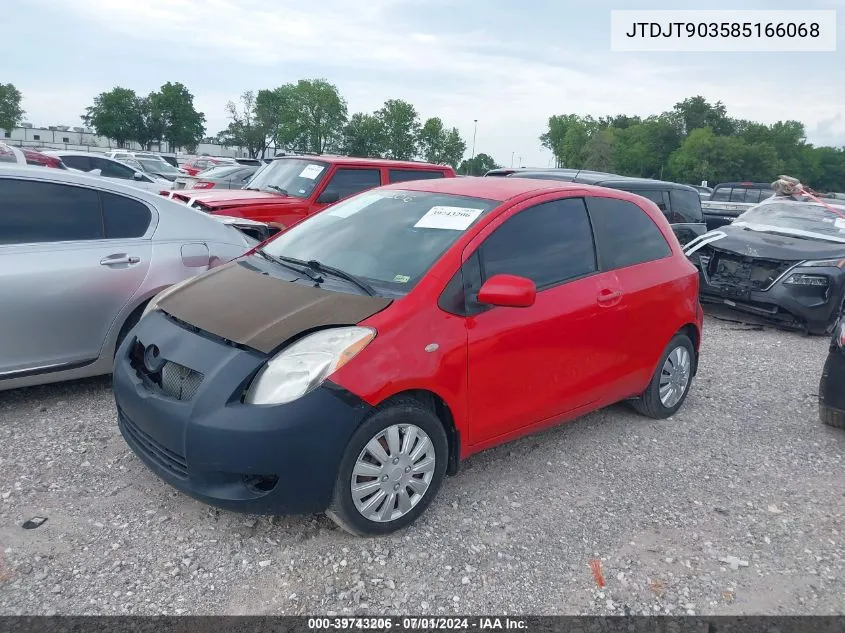 2008 Toyota Yaris VIN: JTDJT903585166068 Lot: 39743206