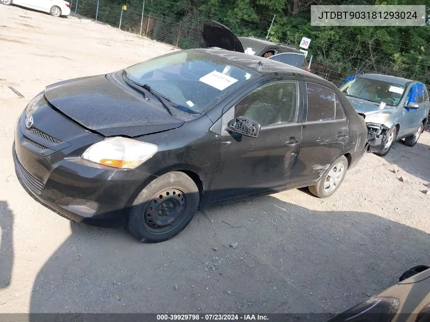 2008 Toyota Yaris VIN: JTDBT903181293024 Lot: 39929798