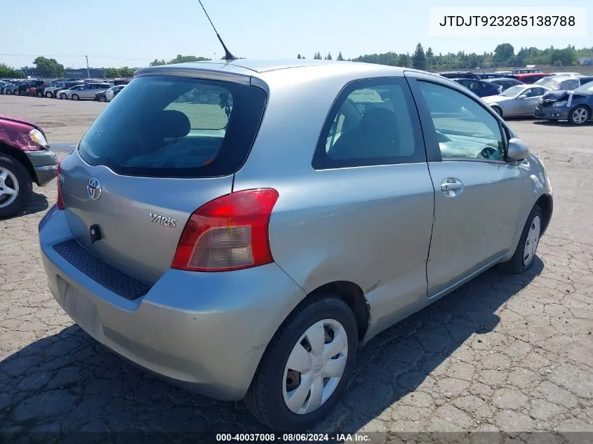 JTDJT923285138788 2008 Toyota Yaris