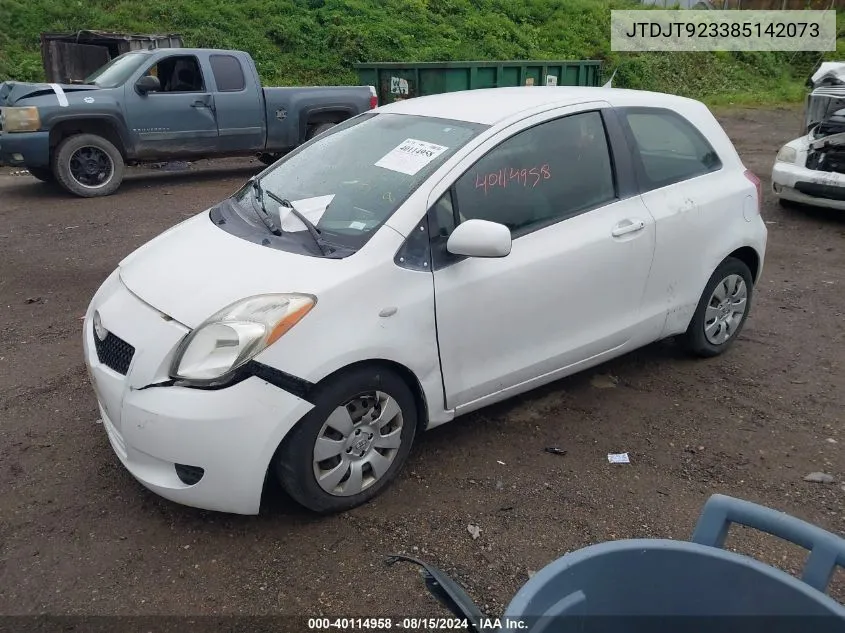 2008 Toyota Yaris VIN: JTDJT923385142073 Lot: 40114958