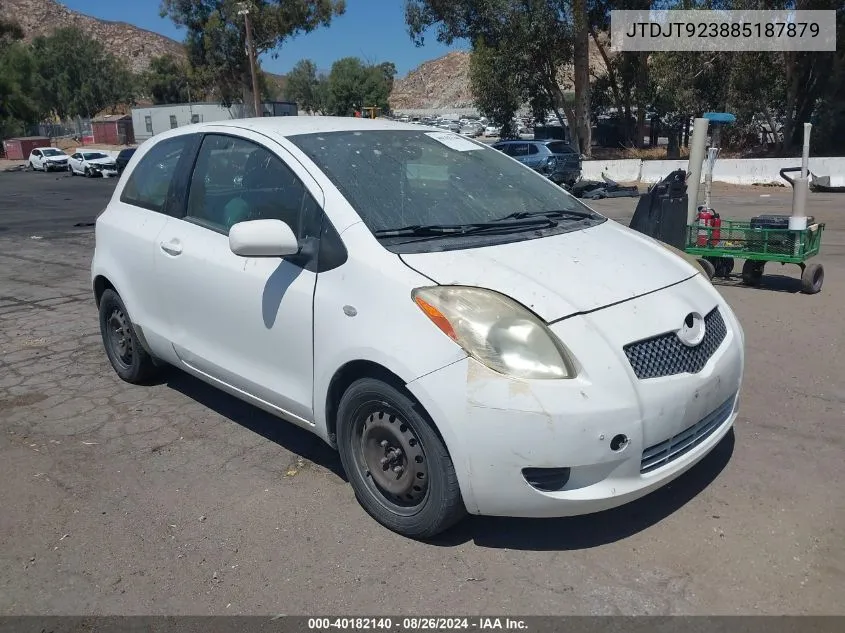 2008 Toyota Yaris VIN: JTDJT923885187879 Lot: 40182140