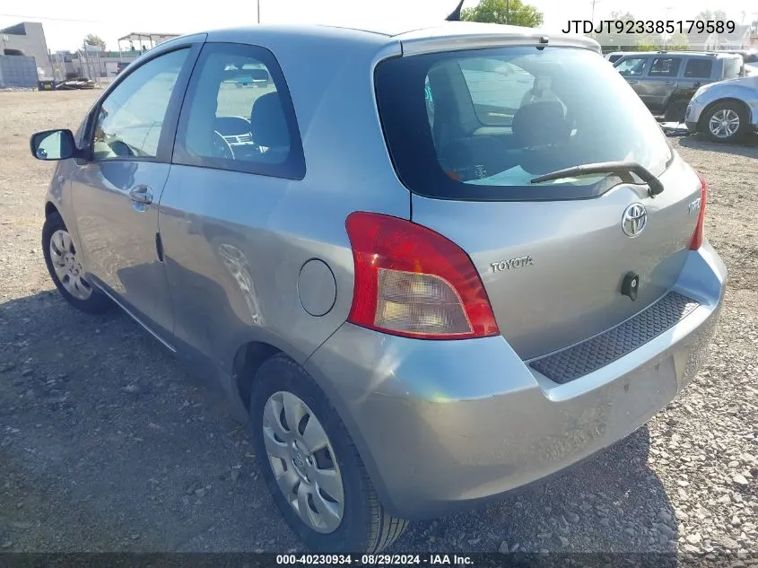 2008 Toyota Yaris VIN: JTDJT923385179589 Lot: 40230934