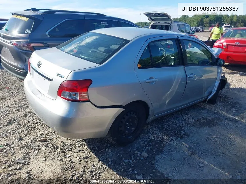 JTDBT903781265387 2008 Toyota Yaris