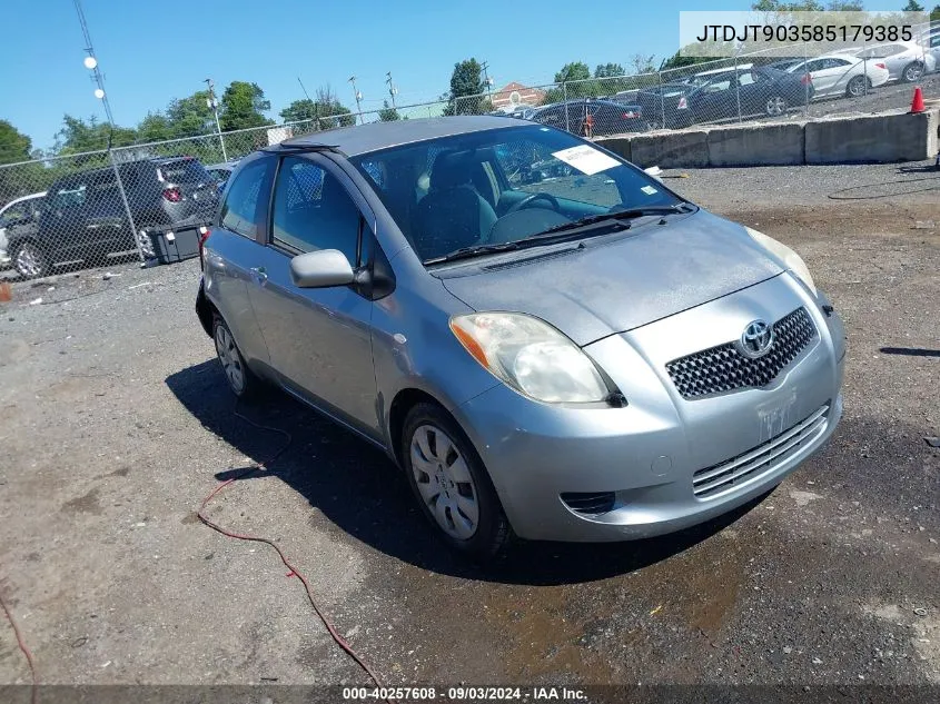 2008 Toyota Yaris VIN: JTDJT903585179385 Lot: 40257608