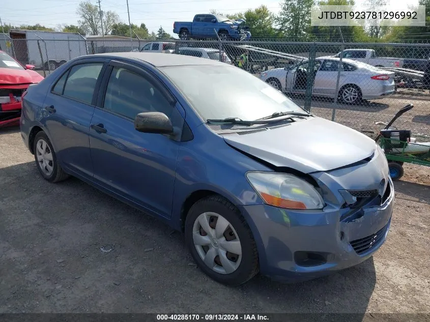 JTDBT923781296992 2008 Toyota Yaris