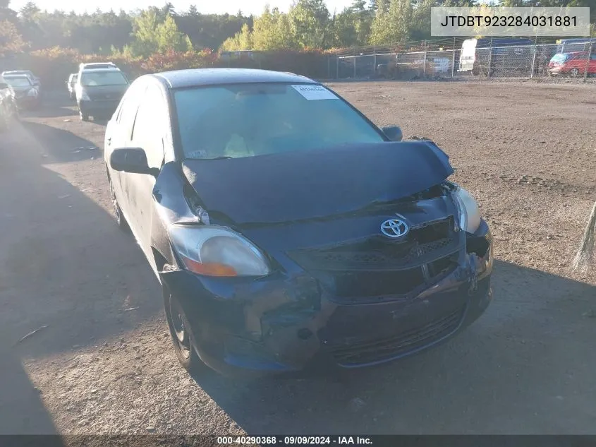 JTDBT923284031881 2008 Toyota Yaris