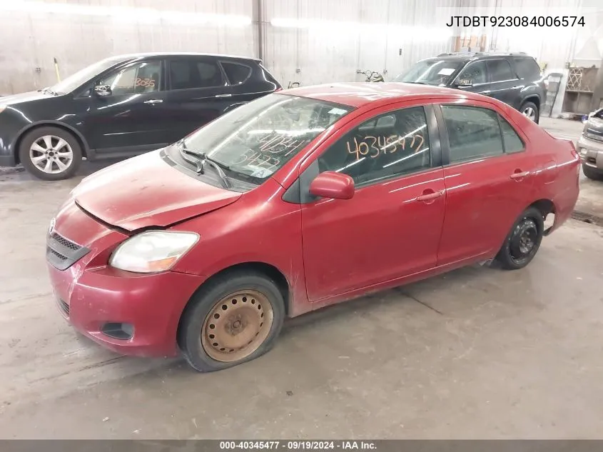 2008 Toyota Yaris VIN: JTDBT923084006574 Lot: 40345477