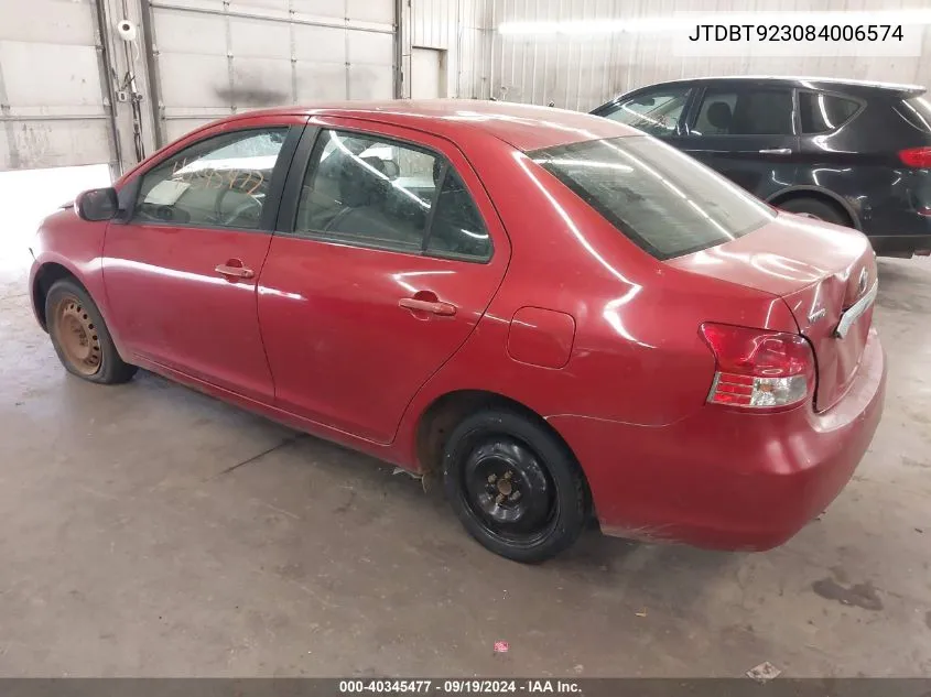 JTDBT923084006574 2008 Toyota Yaris