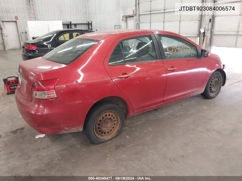 JTDBT923084006574 2008 Toyota Yaris