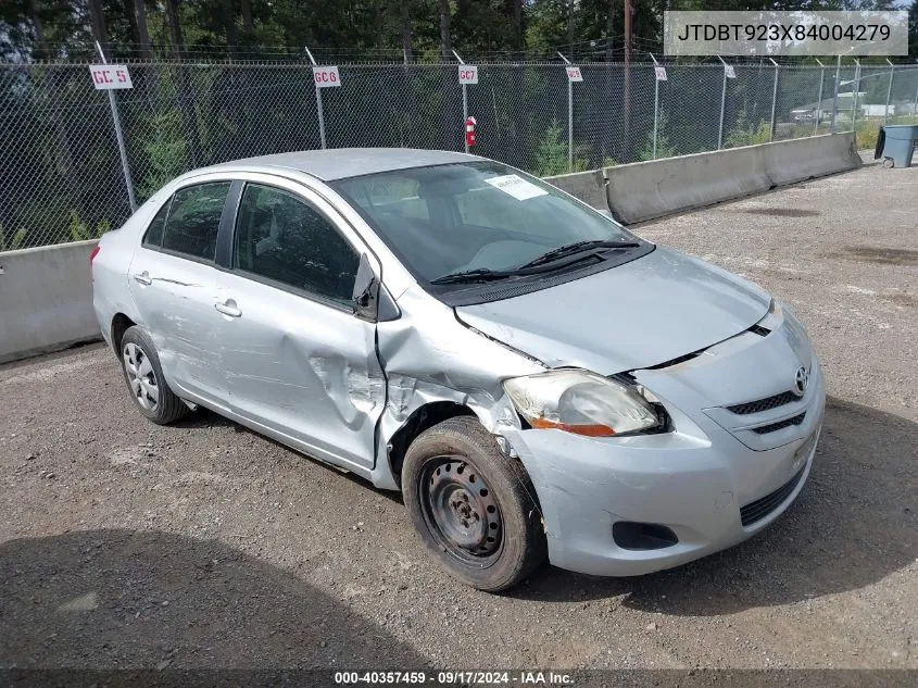 2008 Toyota Yaris VIN: JTDBT923X84004279 Lot: 40357459