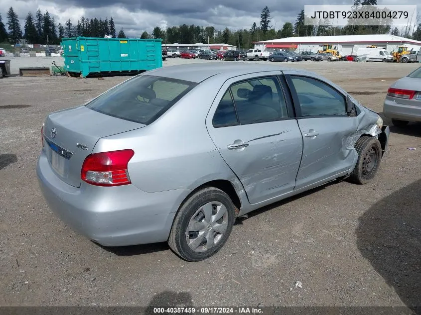 2008 Toyota Yaris VIN: JTDBT923X84004279 Lot: 40357459