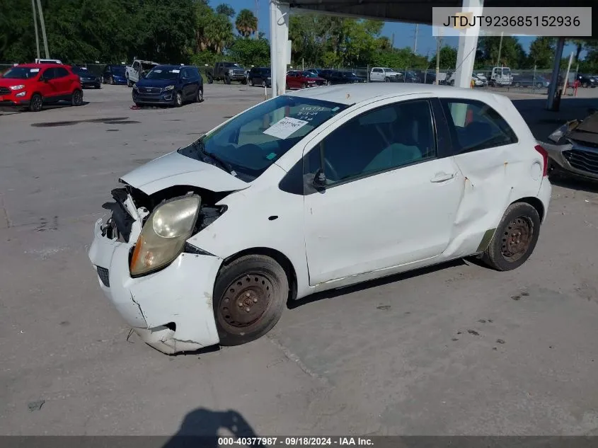 2008 Toyota Yaris VIN: JTDJT923685152936 Lot: 40377987