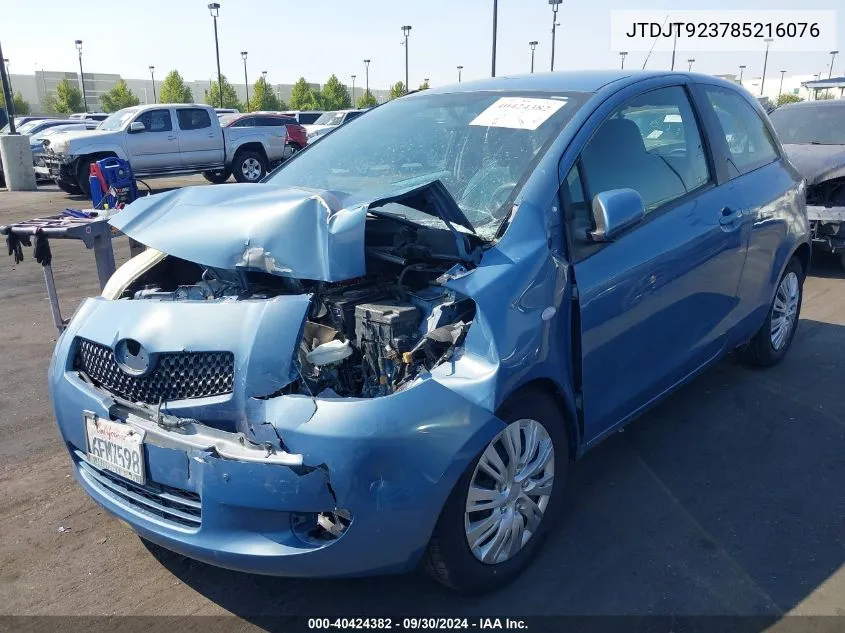 JTDJT923785216076 2008 Toyota Yaris