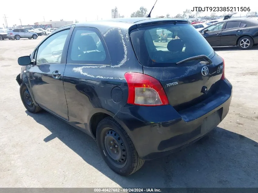 JTDJT923385211506 2008 Toyota Yaris