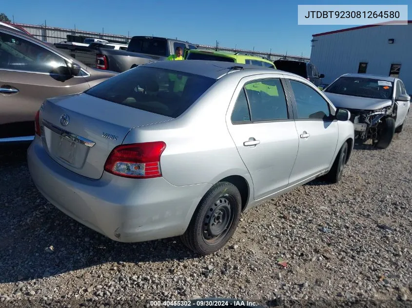 2008 Toyota Yaris VIN: JTDBT923081264580 Lot: 40455302