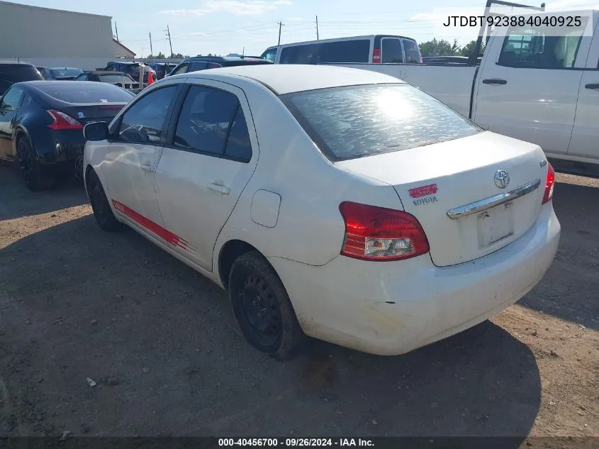 JTDBT923884040925 2008 Toyota Yaris