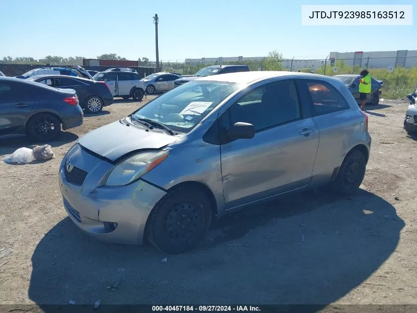 2008 Toyota Yaris VIN: JTDJT923985163512 Lot: 40457184