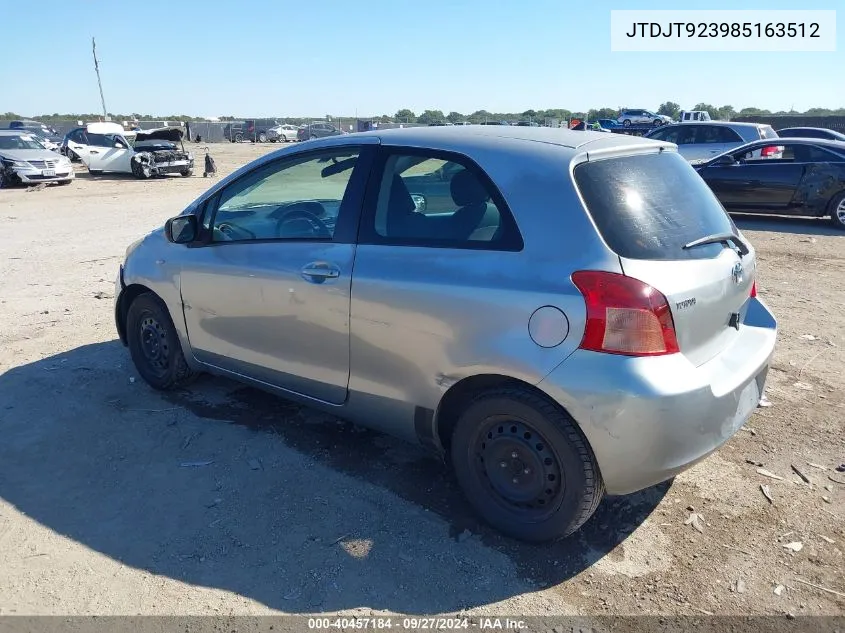 JTDJT923985163512 2008 Toyota Yaris