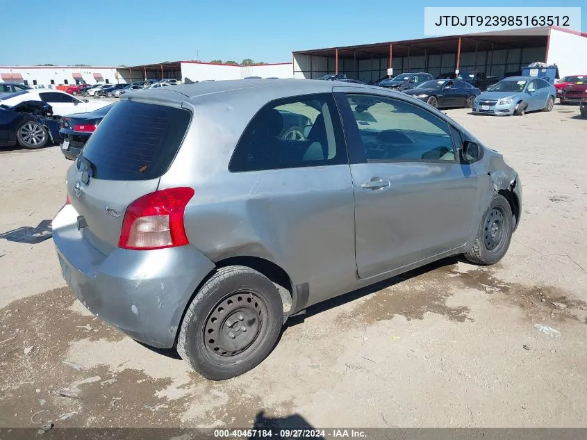 JTDJT923985163512 2008 Toyota Yaris