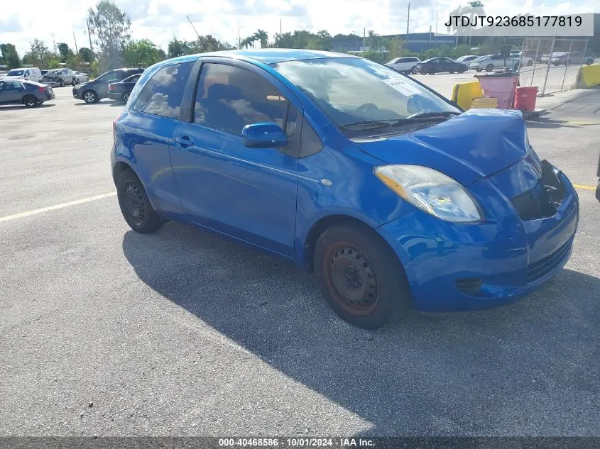 2008 Toyota Yaris VIN: JTDJT923685177819 Lot: 40468586