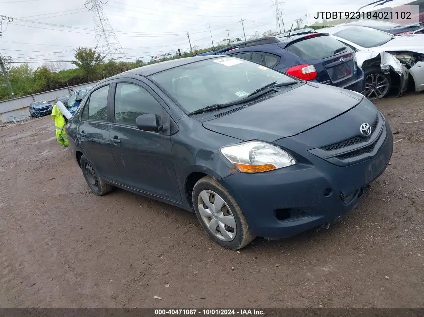 2008 Toyota Yaris VIN: JTDBT923184021102 Lot: 40471067