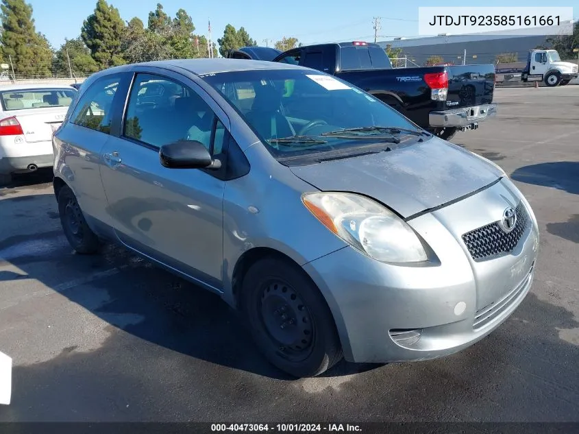 2008 Toyota Yaris VIN: JTDJT923585161661 Lot: 40473064