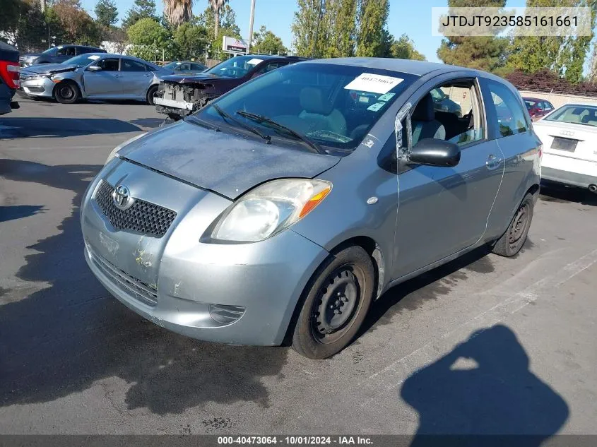 2008 Toyota Yaris VIN: JTDJT923585161661 Lot: 40473064