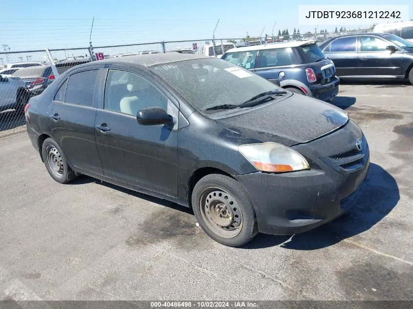 2008 Toyota Yaris VIN: JTDBT923681212242 Lot: 40486498