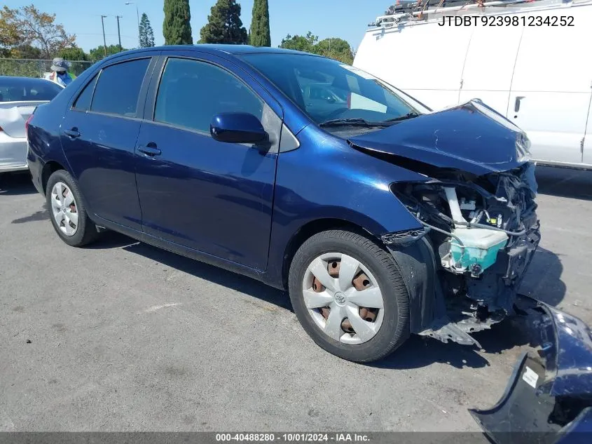 JTDBT923981234252 2008 Toyota Yaris