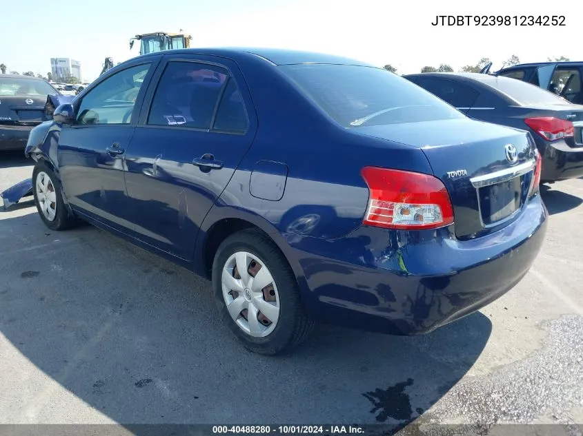 JTDBT923981234252 2008 Toyota Yaris