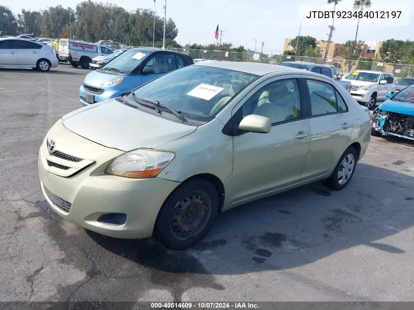 JTDBT923484012197 2008 Toyota Yaris