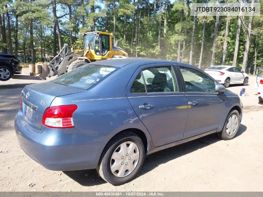 2008 Toyota Yaris VIN: JTDBT923084016134 Lot: 40530081