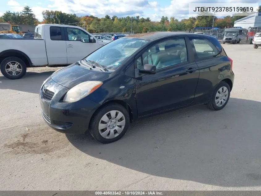 2008 Toyota Yaris VIN: JTDJT923785159619 Lot: 40583542