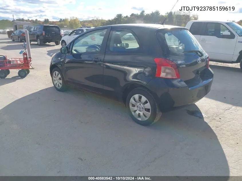 2008 Toyota Yaris VIN: JTDJT923785159619 Lot: 40583542