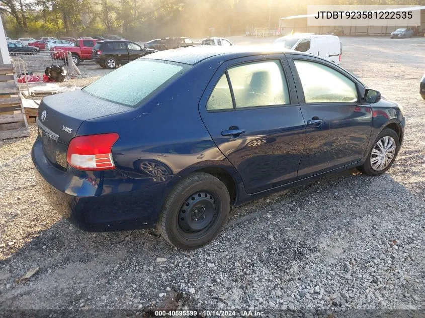 JTDBT923581222535 2008 Toyota Yaris