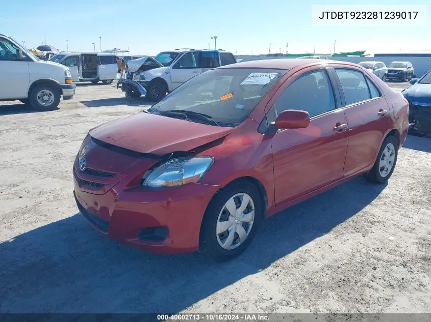 2008 Toyota Yaris VIN: JTDBT923281239017 Lot: 40602713