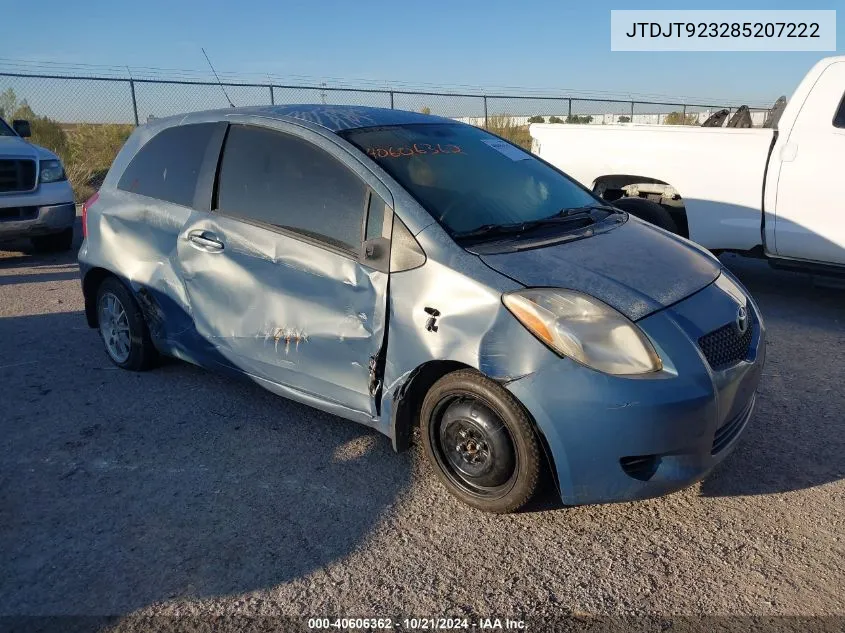 2008 Toyota Yaris VIN: JTDJT923285207222 Lot: 40606362