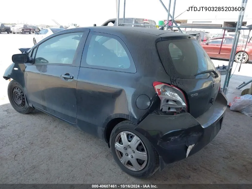 2008 Toyota Yaris VIN: JTDJT903285203609 Lot: 40607461