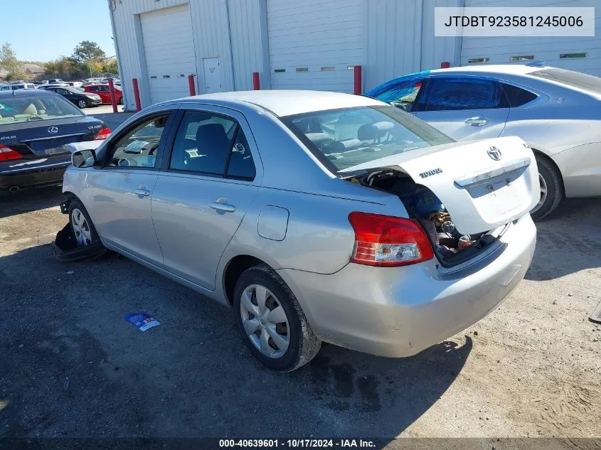 2008 Toyota Yaris VIN: JTDBT923581245006 Lot: 40639601