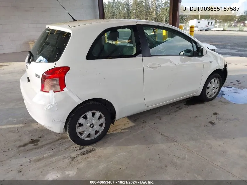 2008 Toyota Yaris VIN: JTDJT903685157587 Lot: 40653487