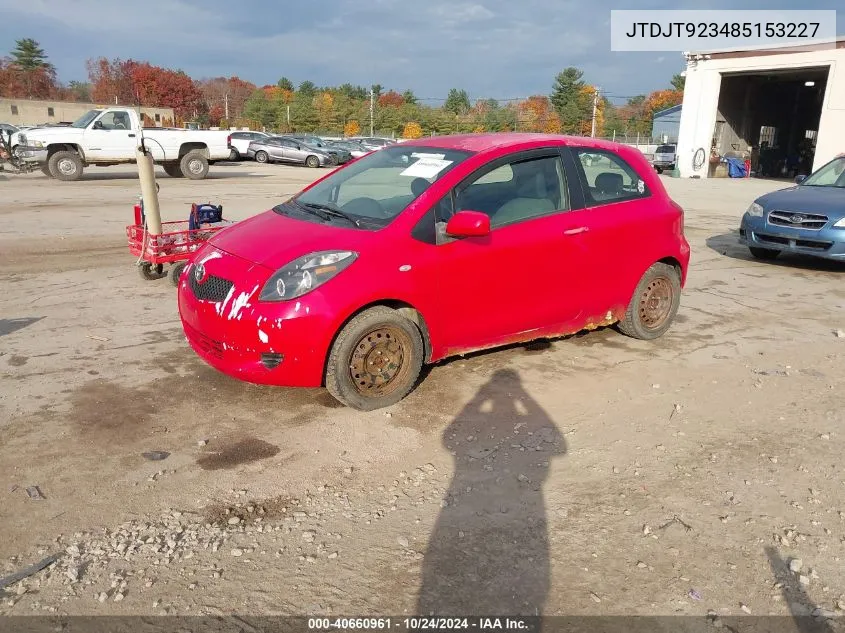 JTDJT923485153227 2008 Toyota Yaris