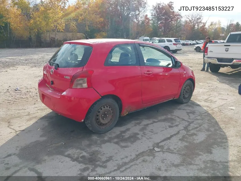 JTDJT923485153227 2008 Toyota Yaris