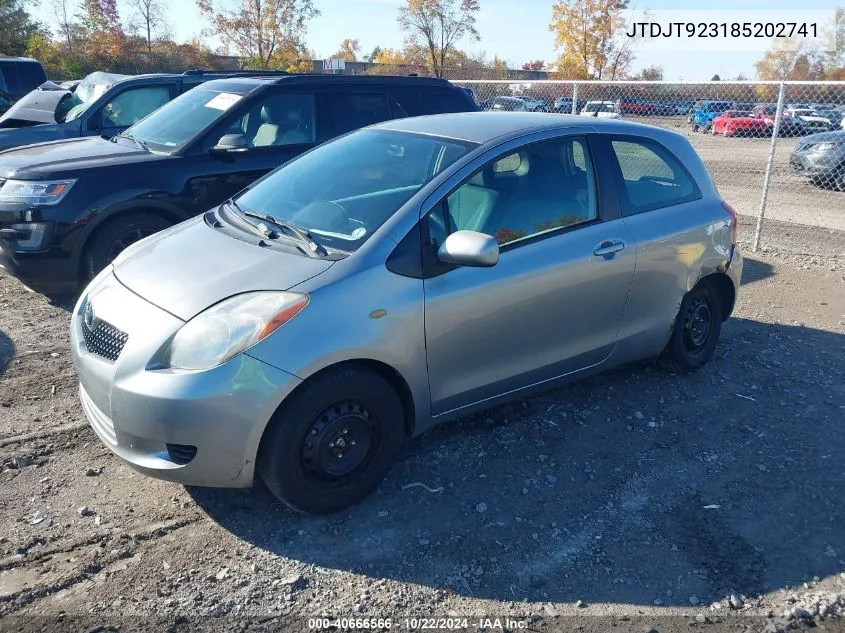 2008 Toyota Yaris VIN: JTDJT923185202741 Lot: 40666566